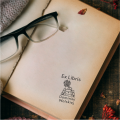 Stempel exlibris KSIĄŻKI I HERBATA – odbicie wzoru