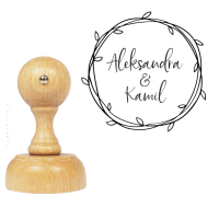 Personalizowany stempel ślubny WIANEK 