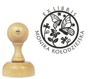 EXLIBRIS personalizowany stempel z motylami