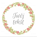 personalizowane naklejki z kwiatową ramką - SweetPrint.pl
