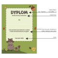 Dyplom LEŚNE ZWIERZAKI - SZOP - SweetPrint.pl