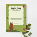 Dyplom LEŚNE ZWIERZAKI - MIŚ - SweetPrint.pl