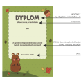 Dyplom LEŚNE ZWIERZAKI - MIŚ - SweetPrint.pl