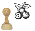 Drewniany stempel z borówkami  - SweetPrint.pl