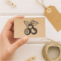 Drewniany stempel z borówkami  - SweetPrint.pl