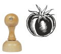 Drewniany stempel z pomidorem  - SweetPrint.pl