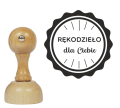 Stempel z napisem "Rękodzieło dla Ciebie" - SweetPrint.pl