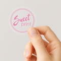 transparentne / przeźroczyste  naklejki z logo - SweetPrint.pl