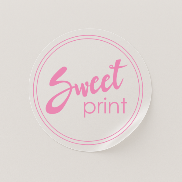 transparentne / przeźroczyste  naklejki z logo - SweetPrint.pl