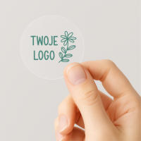 PRZEZROCZYSTE naklejki z logo - 4 cm 