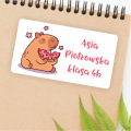 Personalizowane naklejki imienne z kapibarą - SweetPrint.pl