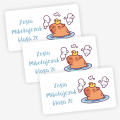 Personalizowane naklejki szkolne /dla dzieci /  z kapibarą - SweetPrint.pl