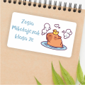 Personalizowane naklejki szkolne /dla dzieci /  z kapibarą - SweetPrint.pl
