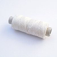 Sznurek lniany biały, mała szpulka 30m