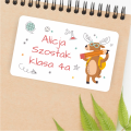 Personalizowane naklejki szkolne na podręczniki i  zeszyty /  z łosiem - SweetPrint.pl