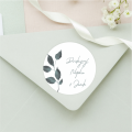 Personalizowane naklejki ślubne z gałązką - SweetPrint.pl
