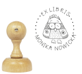 personalizowany stempel ex libris z twoim imieniem i sową - SweetPrint.pl