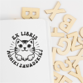 Stempel exlibris z kotem – odbicie wzoru