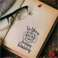 Stempel exlibris z kotem wzór 1 – odbicie wzoru