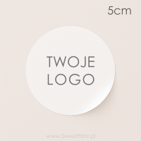 Naklejki foliowe z logo - 5 cm 