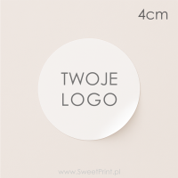 Naklejki foliowe z logo - 4 cm