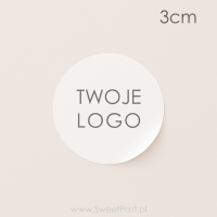 Naklejki foliowe z logo - 3 cm