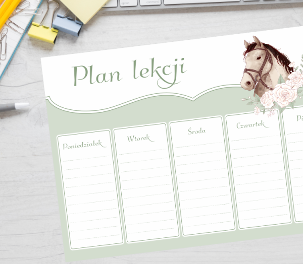 PLAN lekcji do wydruku - SweetPrint.pl