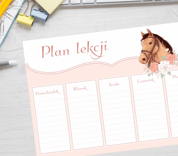 plan lekcji do druku KAPIBARA PDF - dla dzieci