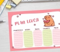 kolorowy plan lekcji KAPIBARA - PDF do druku A4