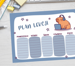 Plan lekcji do druku - KAPIBARA