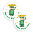 Naklejki z napisem DZIELNA PACJENTKA - SweetPrint.pl