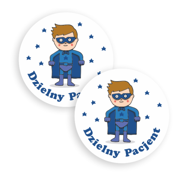 naklejki dzielny pacjent - dla dzielnego pacjenta - SweetPrint.pl