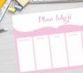 różowy plan lekcji do druku PASTEL RETRO PINK PDF