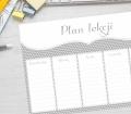 szary plan lekcji do druku PASTEL RETRO GREY PDF