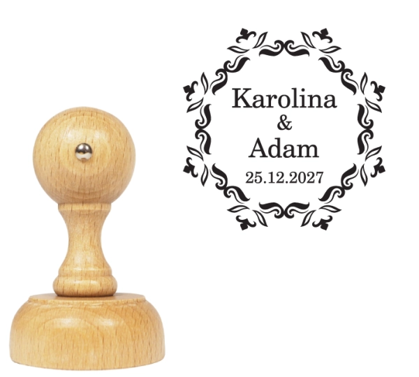 personalizowany stempel ślubny - SweetPrint.pl