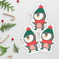 Zawieszki do prezentów świątecznych - PINGWINEK