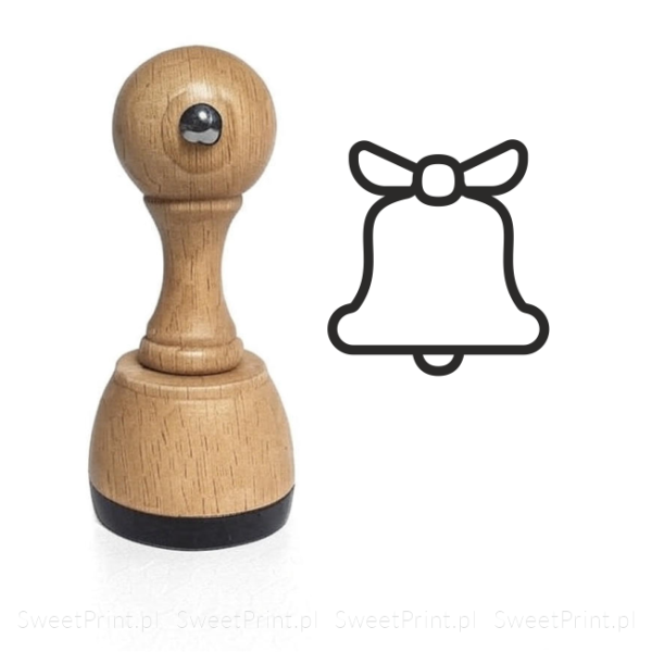 drewniany stempel do ceramiki i mydła z wzorem w kształcie dzwoneczka - SweetPrint.pl