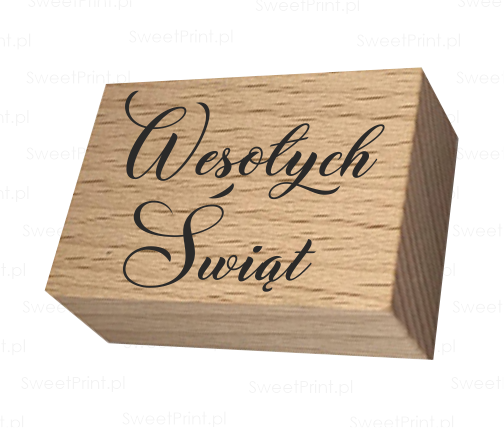 Stempel na Boże Narodzenie z napisem Wesołych Świąt - SweetPrint.pl