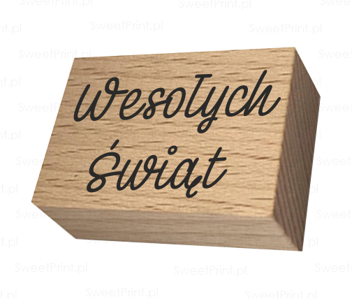 Stempel na Boże Narodzenie z napisem Wesołych Świąt - SweetPrint.pl