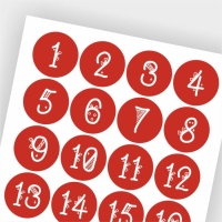 Naklejki adwentowe - cyfry