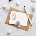 Stempel wielkanocny z zajączkiem -  drewniana pieczątka do kartek i dekoracji DIY.