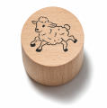 Stempel wielkanocny z barankiem -  drewniana pieczątka do kartek i dekoracji DIY.