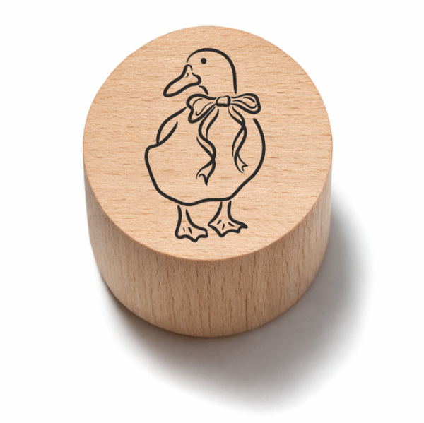 Stempel wielkanocny z gąską-  drewniana pieczątka do kartek i dekoracji DIY.