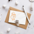 Stempel wielkanocny z gąską-  drewniana pieczątka do kartek i dekoracji DIY.
