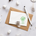 Stempel wielkanocny z wazonem z tulipanami  -  drewniana pieczątka do kartek i dekoracji DIY.