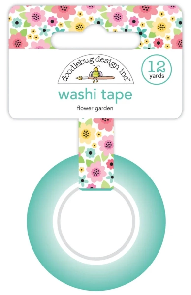 washi tape FLOWER GARDEN - taśma dekoracyjna w kwiaty