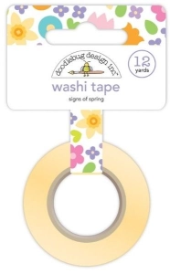 Washi Tape w kwiatki - taśma dekoracyjna SIGNS OF SPRING