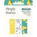washi tape LEMON TWIST cytryny vintage - taśma deko