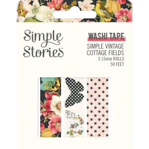 Washi Tape - taśma dekoracyjna COTTAGE FIELDS
