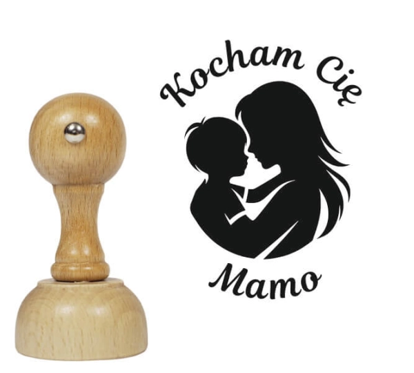 Stempel z napisem "Kocham cię Mamo"